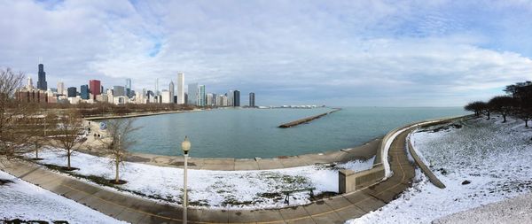 Panoramic view of sea against sky