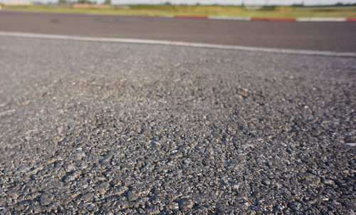 Surface level of road in city