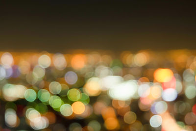 Defocused image of illuminated lights