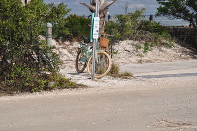 Bicycle on dirt road