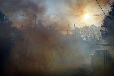 View of cloudy sky at sunset