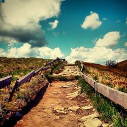 Road passing through landscape