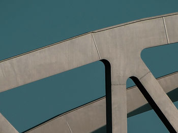 Low angle view of building against blue sky