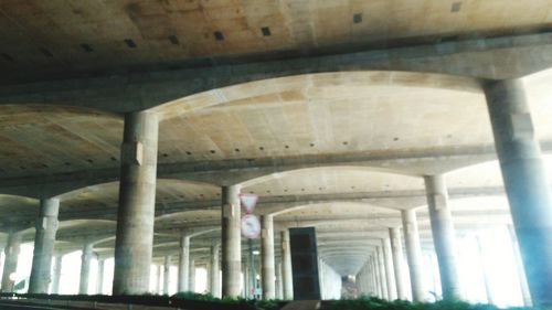 Low angle view of arch bridge in building