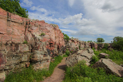 Rock outcrop at pipestone national monument.