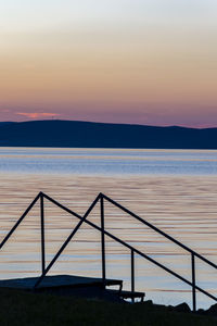 View of sea against sky during sunset