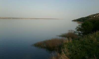 Scenic view of sea during foggy weather