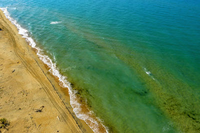 High angle view of beach