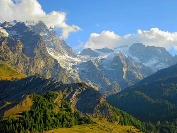 Idyllic shot of mountains against sky