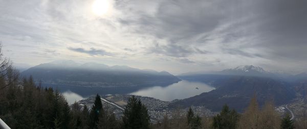 Panoramic view of mountains against sky