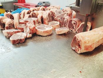 Close-up of meat for sale in market