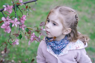 Close-up of girl looking away