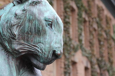 Close-up of horse statue