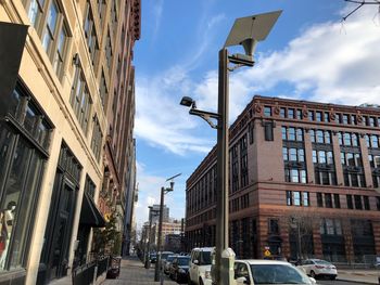 Low angle view of buildings against sky