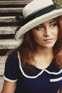 Close-up portrait of young woman