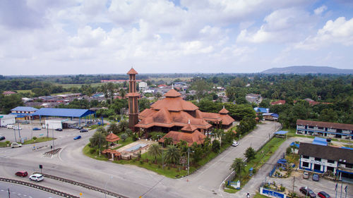 View of town against sky