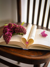 Close-up of heart shapes on table