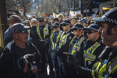View of people in pool