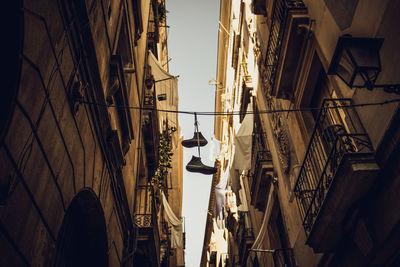 Low angle view of buildings against sky