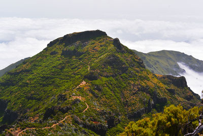 Low angle view of mountain against sky