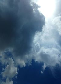 Low angle view of clouds in sky