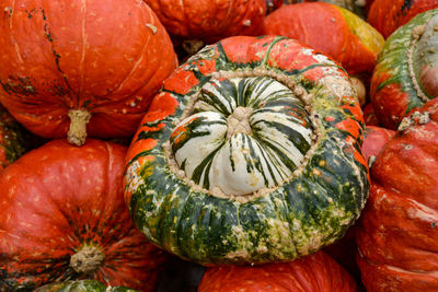 Full frame shot of pumpkins at market