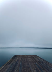 Pier over sea against sky