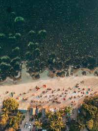 High angle view of beach