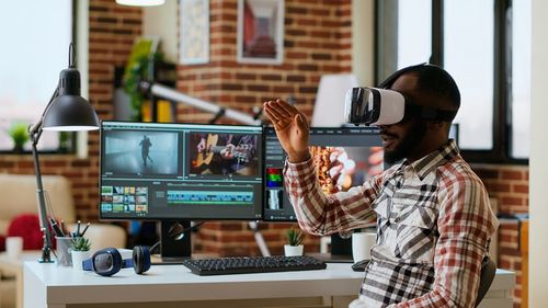 Young man using mobile phone