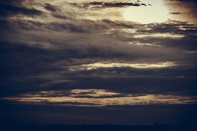 Low angle view of storm clouds in sky