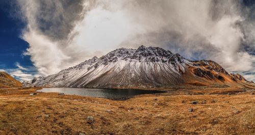 Scenic view of mountain against sky