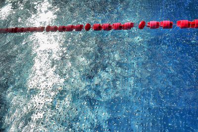 High angle view of swimming pool