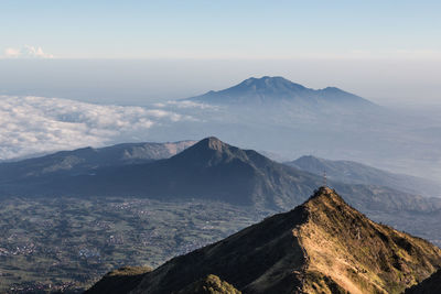 Scenic view of mountain range