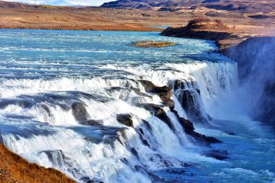 Gullfoss waterfall in iceland
