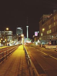 Illuminated street light at night