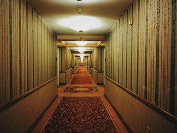 Empty corridor of building