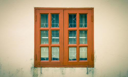 Closed window doors in building