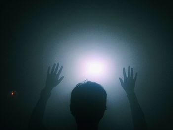 Sun shining through trees