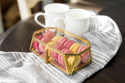 Close-up of food in plate on table