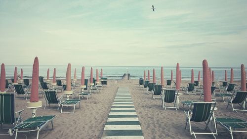 Empty pier leading to sea