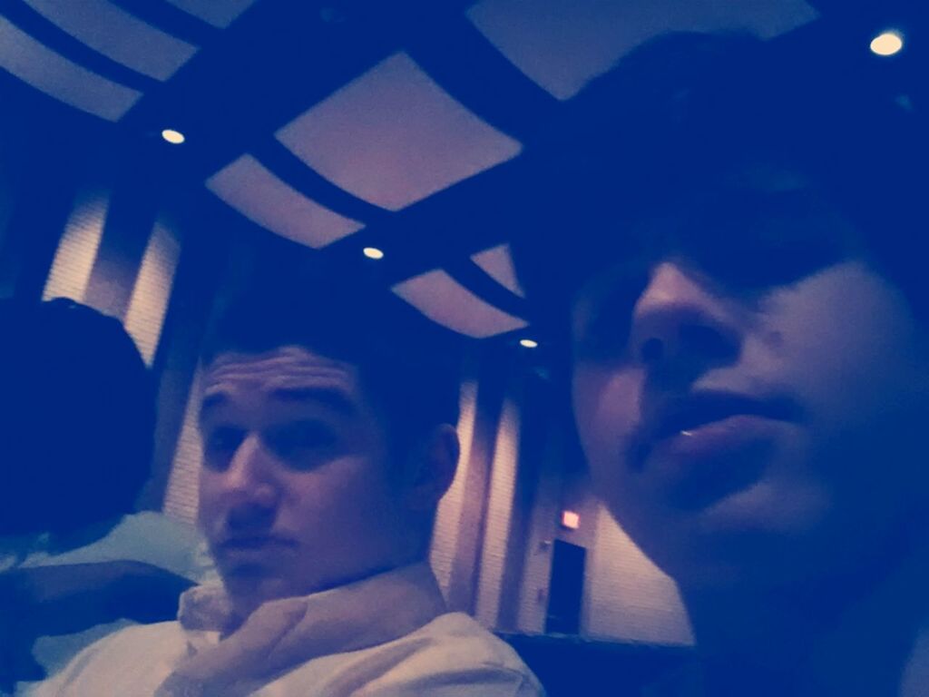 Chillin in theatre with my nigga baylor!