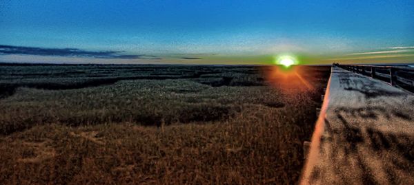 Scenic view of landscape during sunset