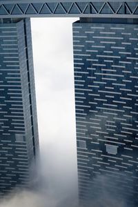 Directly below shot of modern building against sky