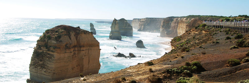 Rock formations in sea