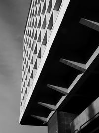 Low angle view of escalator