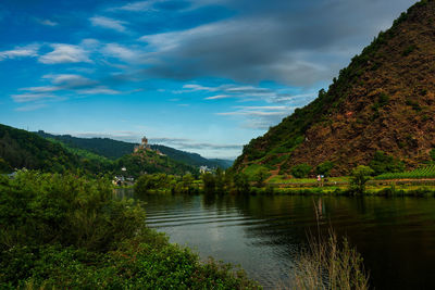 Panoramic view of cochem castle, germany.