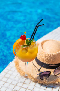 Close-up of drink on table