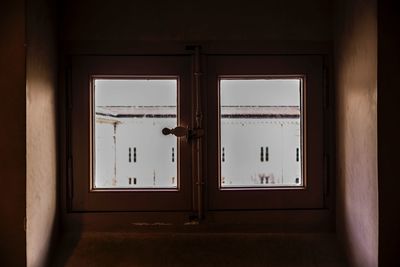 Close-up of window in house