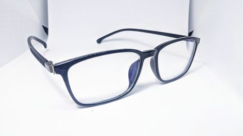 Close-up of eyeglasses on table