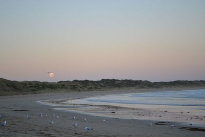 Scenic view of sunset over sea